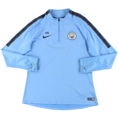 2018-19 Manchester City Nike Player Issue 1/4 Zip Training Top 'HS' M