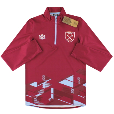 2023-24 West Ham Umbro 1/4 Zip Warm Up Top *w/tags* 